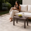 PANCHINA/TAVOLO DOPPIAFUNZIONE TIMOR IN POLIPROPILENE DA ESTERNO MOKA 60 X 38 X 45 CM 