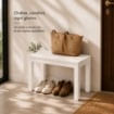 PANCHINA/TAVOLO DOPPIAFUNZIONE TIMOR IN POLIPROPILENE DA ESTERNO BIANCA 60 X 38 X 45 CM 