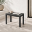 PANCHINA/TAVOLO DOPPIAFUNZIONE TIMOR IN POLIPROPILENE DA ESTERNO ANTRACITE 60 X 38 X 45 CM 