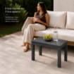 PANCHINA/TAVOLO DOPPIAFUNZIONE TIMOR IN POLIPROPILENE DA ESTERNO ANTRACITE 60 X 38 X 45 CM 