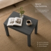 PANCHINA/TAVOLO DOPPIAFUNZIONE TIMOR IN POLIPROPILENE DA ESTERNO ANTRACITE 60 X 38 X 45 CM 