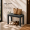 PANCHINA/TAVOLO DOPPIAFUNZIONE TIMOR IN POLIPROPILENE DA ESTERNO ANTRACITE 60 X 38 X 45 CM 