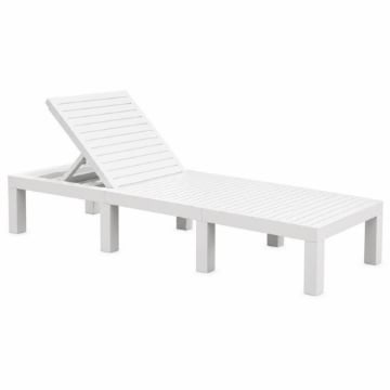 LETTINO SDRAIO PRENDISOLE IN RESINA HAITI BIANCO 195 X 65 X H78 CM
