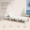 LETTINO SDRAIO PRENDISOLE IN RESINA HAITI BIANCO 195 X 65 X H78 CM