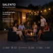 MAURY'S SET DA GIARDINO ANGELA CON EFFETTO RATTAN CON CUSCINI IN COLORE ANTRACITE