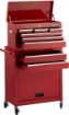 CARRELLO PORTAUTENSILI COMPONIBILE DA OFFICINA CON RUOTE ROSSO