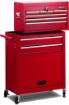 CARRELLO PORTAUTENSILI COMPONIBILE DA OFFICINA CON RUOTE ROSSO