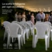 SET 6 SEDIE DA GIARDINO KORA IN POLIPROPILENE COLORE BIANCO 55 X 54 X 82 CM
