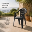 SET 4 SEDIE DA GIARDINO MOYO IN POLIPROPILENE COLORE ANTRACITE 54 X 56 X 81 CM