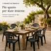 SET 4 SEDIE DA GIARDINO MOYO IN POLIPROPILENE COLORE ANTRACITE 54 X 56 X 81 CM