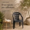 SET 4 SEDIE DA GIARDINO MOYO IN POLIPROPILENE COLORE ANTRACITE 54 X 56 X 81 CM