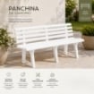 MAURY'S PANCHINA ORCHIDEA IN RESINA DA ESTERNO BIANCA 145 X 49 X 74 CM