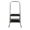 SGABELLO MARA CON 2 GRADINI IN FERRO NERO - PESO MAX 150KG