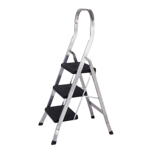 SGABELLO CLARA CON 3 GRADINI IN ALLUMINIO - PESO MAX 150KG