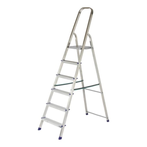 SCALA LAURA CON 6 GRADINI IN ALLUMINIO - PESO MAX 150KG
