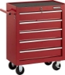 CARRELLO PORTAUTENSILI DA OFFICINA 5 CASSETTI CON RUOTE ROSSO