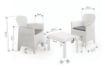 MAURY'S AKITA SALOTTO DA GIARDINO CON CUSCINI 3 PZ BIANCO