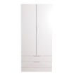 ARMADIO IN LEGNO A 2 ANTE E 2 CASSETTI COLORE BIANCO OPACO 184X81,9X46,2 CM