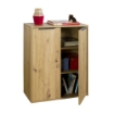 MOBILETTO BASSO IN LEGNO CON 2 ANTE COLORE ROVERE ARTISAN 87X72X35 CM