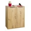 MOBILETTO BASSO IN LEGNO CON 2 ANTE COLORE ROVERE ARTISAN 87X72X35 CM