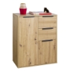 MOBILETTO BASSO IN LEGNO CON 2 ANTE E 2 CASSETTI COLORE ROVERE ARTISAN 87X72X35 CM