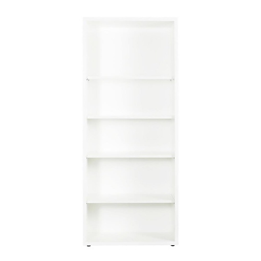 LIBRERIA IN LEGNO CON 5 RIPIANI COLORE BIANCO OPACO 200X68X35 CM