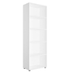 LIBRERIA IN LEGNO CON 5 RIPIANI COLORE BIANCO OPACO 200X68X35 CM
