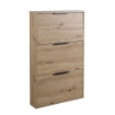 SCARPIERA IN LEGNO CON 3 ANTE A RIBALTE SLIM COLORE ROVERE ARTISAN 106X65X15 CM
