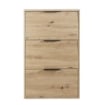 SCARPIERA IN LEGNO CON 3 ANTE A RIBALTE SLIM COLORE ROVERE ARTISAN 106X65X15 CM