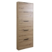 SCARPIERA IN LEGNO CON 5 ANTE A RIBALTA SLIM COLORE ROVERE ARTISAN 173X65X15 CM