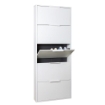 SCARPIERA IN LESGNO CON 5 ANTE A  RIBALTA SLIM COLORE BIANCO OPACO 173X65X15 CM