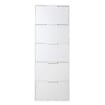 SCARPIERA IN LESGNO CON 5 ANTE A  RIBALTA SLIM COLORE BIANCO OPACO 173X65X15 CM