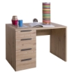 SCRIVANIA IN LEGNO CON 4 CASSETTI COLORE ROVERE ARTISAN 78X109X60 CM