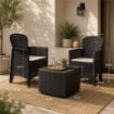 MAURY'S SALOTTINO ANTRACITE ALESSIA DA GIARDINO CON CUSCINI 3 PZ
