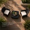 MAURY'S SALOTTINO ANTRACITE ALESSIA DA GIARDINO CON CUSCINI 3 PZ
