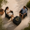 MAURY'S SALOTTINO ANTRACITE ALESSIA DA GIARDINO CON CUSCINI 3 PZ