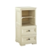 COMODINO 2 CASSETTI ANGORA 40X43X85,5 CM CON MODULO APERTO E RIPIANO – MOBILE SALVASPAZIO PER CAMERA DA LETTO E ZONA LIVING