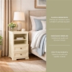 COMODINO 2 CASSETTI ANGORA 40X43X85,5 CM CON MODULO APERTO E RIPIANO – MOBILE SALVASPAZIO PER CAMERA DA LETTO E ZONA LIVING