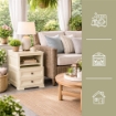 COMODINO 2 CASSETTI ANGORA 40X43X85,5 CM CON MODULO APERTO E RIPIANO – MOBILE SALVASPAZIO PER CAMERA DA LETTO E ZONA LIVING