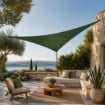  VELA OMBREGGIANTE TRIANGOLARE 3X3X3 M VERDE PER GIARDINO