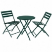 SET TAVOLO E 2 SEDIE PIEGHEVOLI DA GIARDINO PER BALCONE TERRAZZO VERDE