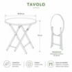 SET TAVOLO E 2 SEDIE PIEGHEVOLI DA GIARDINO PER BALCONE TERRAZZO VERDE