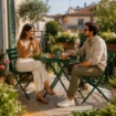 SET TAVOLO E 2 SEDIE PIEGHEVOLI DA GIARDINO PER BALCONE TERRAZZO VERDE