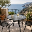 TAVOLO GIARDINO ROTONDO 100 CM CON FORO 45 MM OMBRELLONE E VETRO