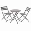 SET TAVOLO E 2 SEDIE PIEGHEVOLI DA GIARDINO PER BALCONE TERRAZZO