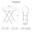 SET TAVOLO E 2 SEDIE PIEGHEVOLI DA GIARDINO PER BALCONE TERRAZZO