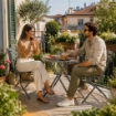 SET TAVOLO E 2 SEDIE PIEGHEVOLI DA GIARDINO PER BALCONE TERRAZZO