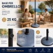 BASE OMBRELLONE 25 KG CON ATTACCO REGOLABILE PER ESTERNO