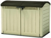PORTA ATTREZZI BOX DA GIARDINO ESTERNO FINTO LEGNO IN RESINA BEIGE 177X113X134 H