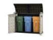 PORTA ATTREZZI BOX DA GIARDINO ESTERNO FINTO LEGNO IN RESINA BEIGE 177X113X134 H